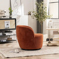 Modern Swivel Barrel Chair with 360 Degree Rotation Single Fabric Accent Chair